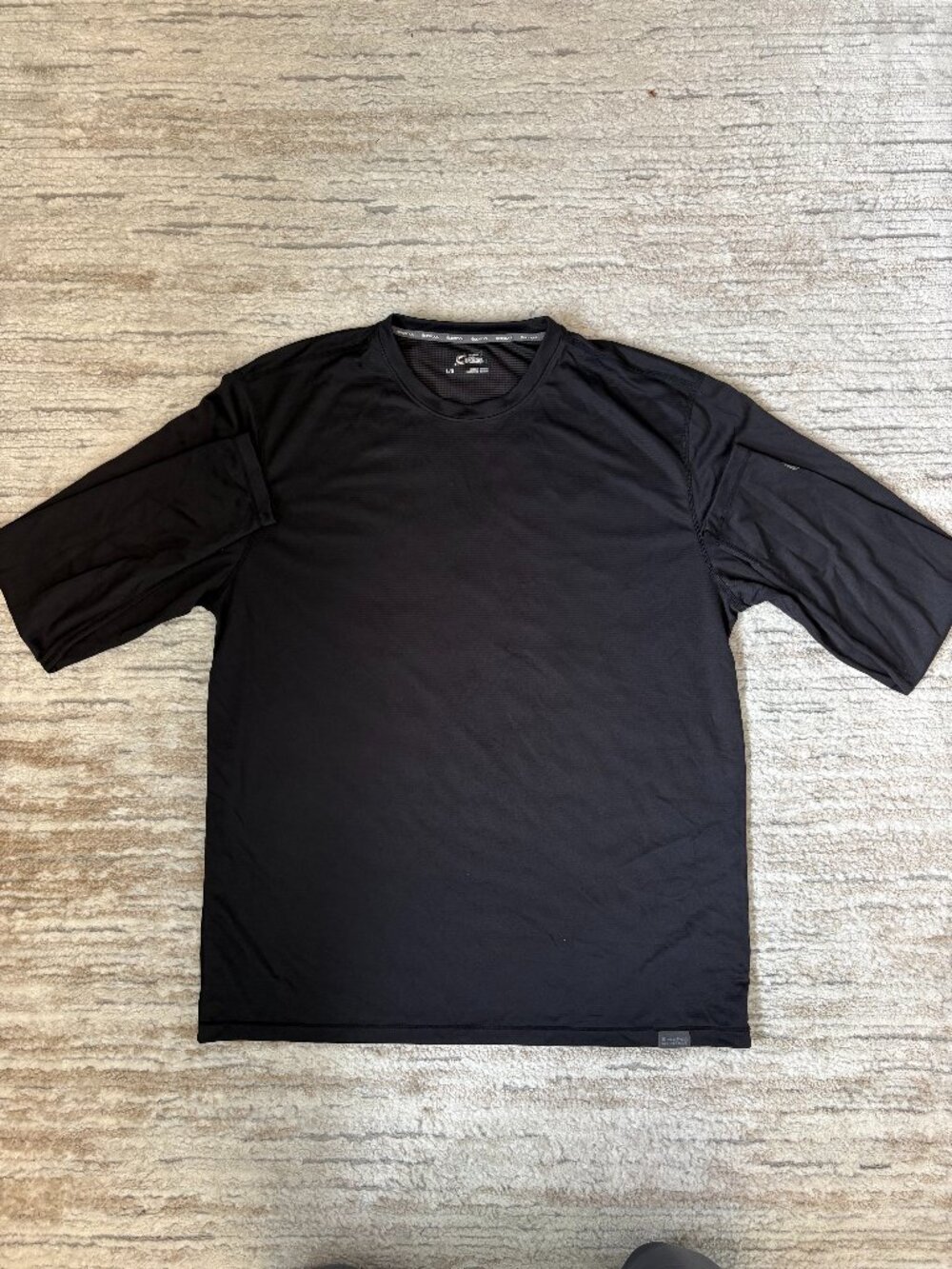 World Wide Sportsman Long Sleeve Shirt Black Mens L Fishing Outdoor